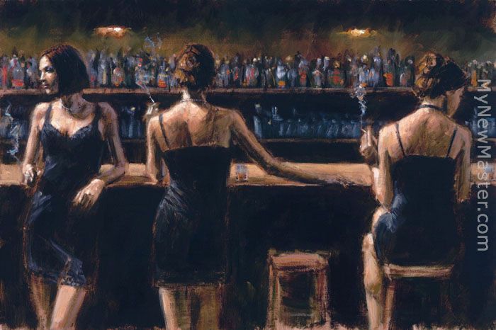 Study For 3 Girls in Bar